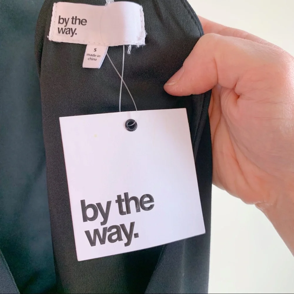 NWT BY THE WAY x REVOLVE Fiona Racerback Midi Dress Black Small Spandex Stretch - Picture 8 of 10